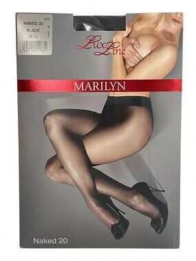 Marilyn Luxe Line Naked 20 Black Tights Large